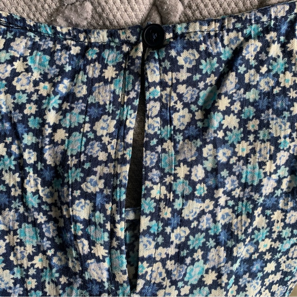 PLANET GOLD NWT! Women’s PLUS Babydoll Dress Blue/White Floral Tiered Flowy 3X‎ - Picture 7 of 12